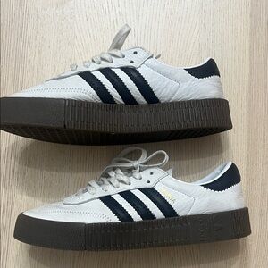 Adidas Women's Samba Platform Sneakers - White and Black